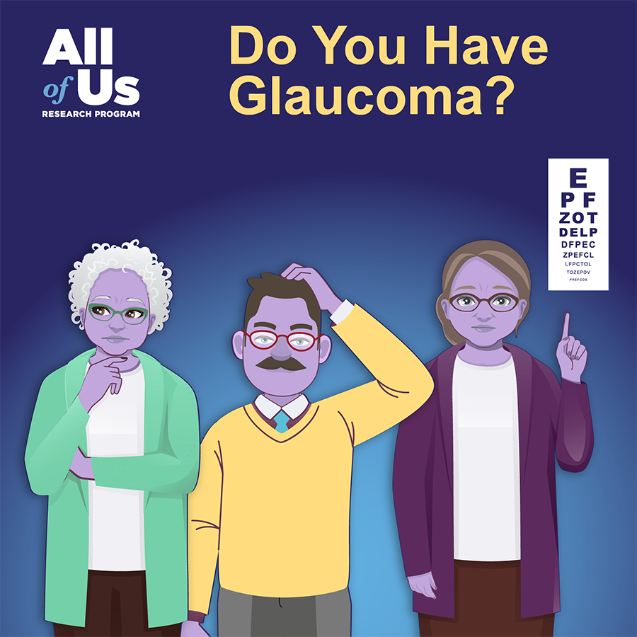 Sexual Orientation, Cancer, and Quality of Life. An illustration of a magnifying glass, a rainbow ribbon, and 7 people. Logo of the All of Us Research Program.” The illustration includes the logo of the All of Us Research Program.